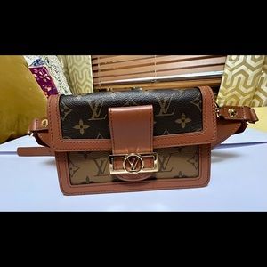 Louis Vuitton Dauphine Bumbag Brown Monogram and Monogram Reverse Coated Canvas